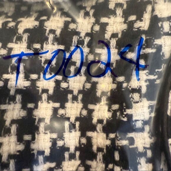 Charlotte Russe Houndstooth Knit Black and White Mini Skirt Side Zip Size 7 - Picture 11 of 11